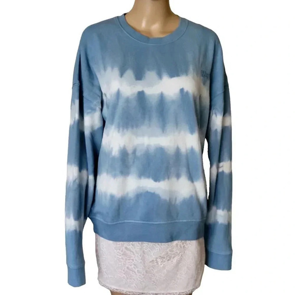 Bandier WSLY The Ecosoft Crewneck Sweatshirt Indigo Tie Size M - Picture 1 of 7